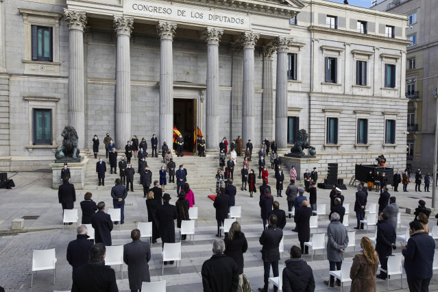 Archivo - Acto institucional por el Día de la Constitución en el Congreso de los Diputados el año de la pandemia