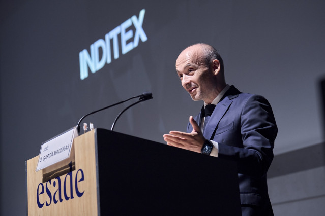 Archivo - El consejero delegado de Inditex, Oscar Garcia Maceiras, en la inauguración del curso de Esade