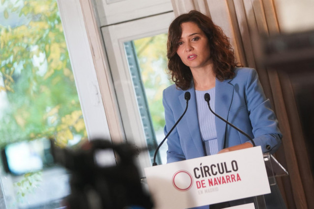 Isabel Díaz Ayuso, presidenta de la Comuidad de Madrid en el desayuno informativo organizado por el Círculo de Navarra