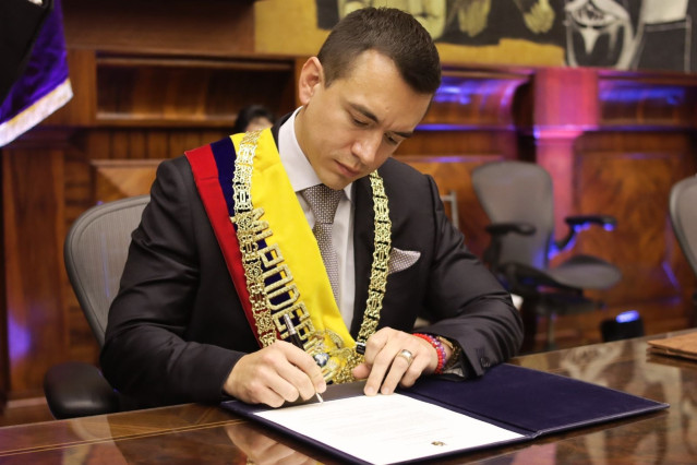 El presidente de Ecuador, Daniel Noboa
