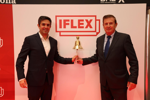 Toque de campana de Iflex, 30 de noviembre de 2023, en la Bolsa de Barcelona