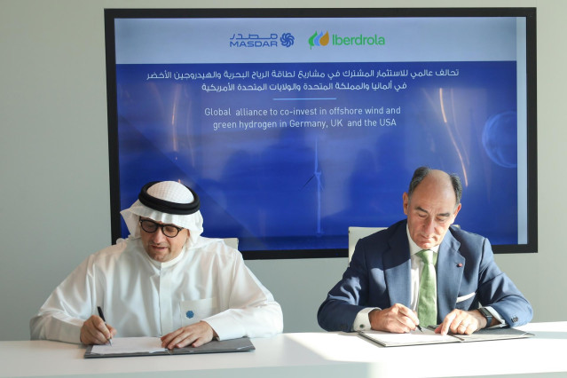 Presidente de Iberdrola, Ignacio Galán con Al Ramahi, Chief Executive Officer of Masdar.