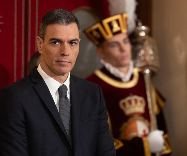 El presidente del Gobierno, Pedro Sánchez, durante el acto de homenaje a la Constitución, en el Congreso de los Diputados, a 6 de diciembre de 2023, en Madrid (España).