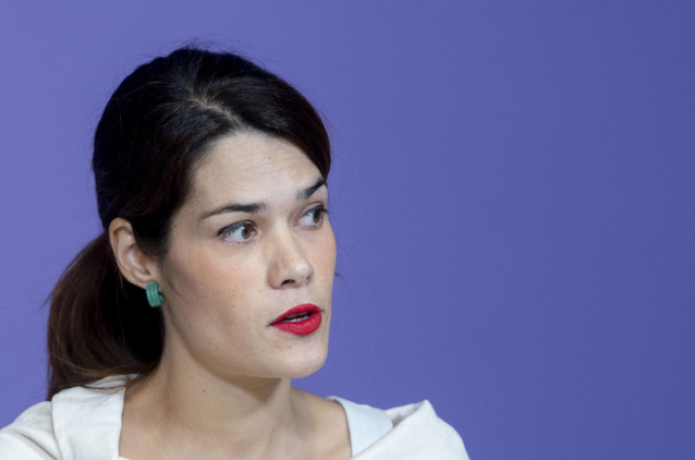 Archivo - La portavoz de Podemos, Isa Serra, durante una rueda de prensa, en la sede de Podemos, a 6 de noviembre de 2023, en Madrid (España).