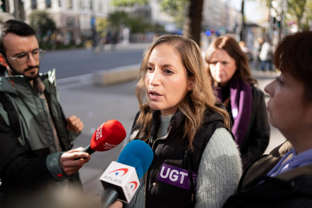 La secretaria general de la Unión General de Trabajadores (UGT) Madrid, Marina Prieto.