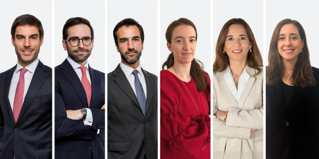 Los nuevos socios de Pérez-Llorca: Rodrigo Falcão Nogueira, Carlos Vaz de Almeida, Manuel Cordeiro Ferreira, Inês Palma Ramalho, Inês Arruda y Rita Leandro Vasconcelos