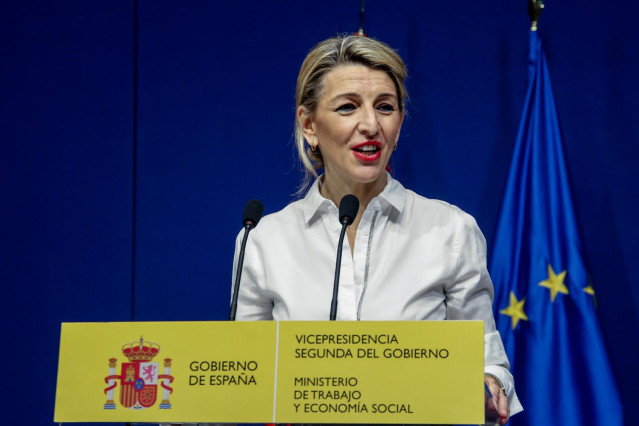 Archivo - La vicepresidenta segunda y ministra de Trabajo y Economía Social, Yolanda Díaz