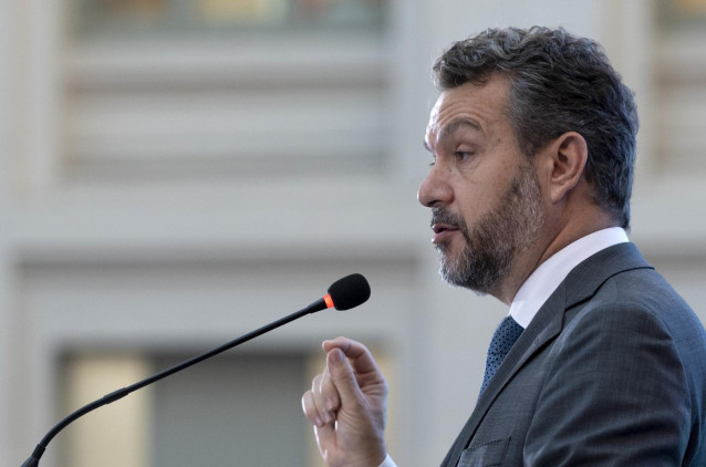 Archivo - El presidente de la CNMV, Rodrido Buenaventura, interviene durante el foro ESG Summit Europe, en el Palacio de Cibeles, a 28 de septiembre de 2023, en Madrid (España). El presidente de la Comisión Nacional del Mercado de Valores (CNMV) participa