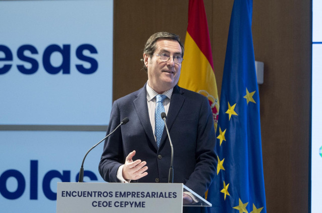 El presidente de la CEOE, Antonio Garamendi