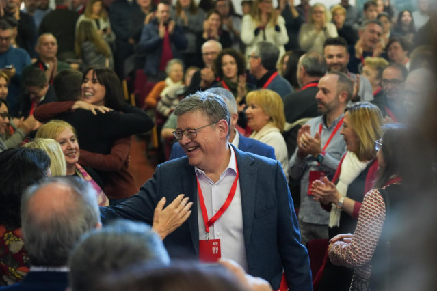 El secretario general del PSPV, Ximo Puig, este sábado en el comité nacional del PSPV
