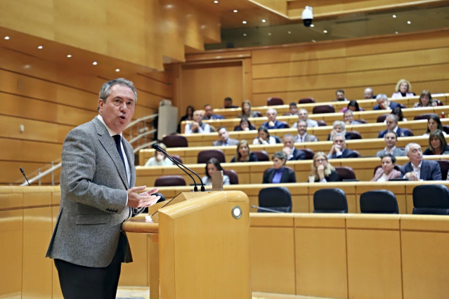 El portavoz del PSOE en el Senado, Juan Espadas, en una foto de archivo.