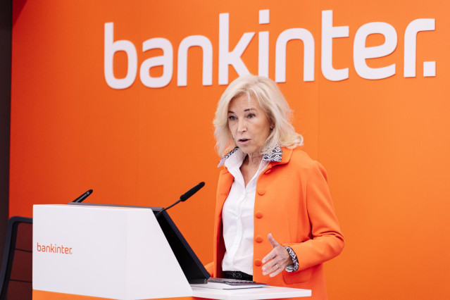 Archivo - La consejera delegada de Bankinter, María Dolores Dancausa, interviene durante la presentación de los resultados del tercer trimestre de Bankinter, a 19 de octubre de 2023, en Madrid (España).
