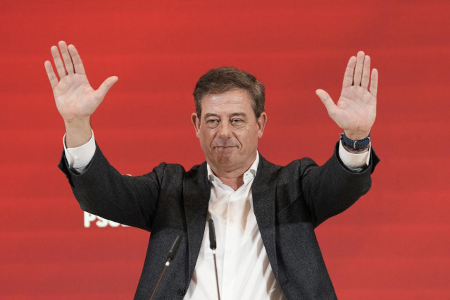 El diputado del PSOE y candidato del PSdeG a la Xunta, Xosé Ramón Gómez Besteiro, durante la clausura de la Convención Política del PSdeG, en la Cidade da Cultura de Galicia, a 17 de diciembre de 2023, en Santiago de Compostela, A Coruña, Galicia.