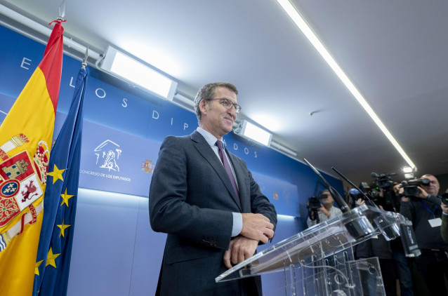 El líder del PP, Alberto Núñez Feijóo,