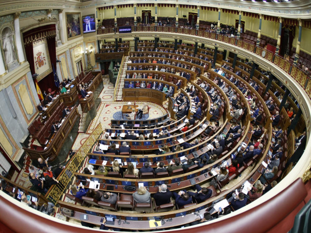 Vista general del hemiciclo del Congreso de los Diputados