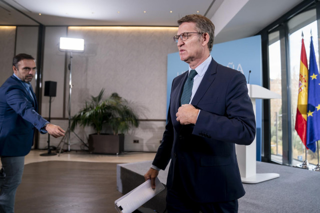 El presidente del Partido Popular, Alberto Núñez Feijóo