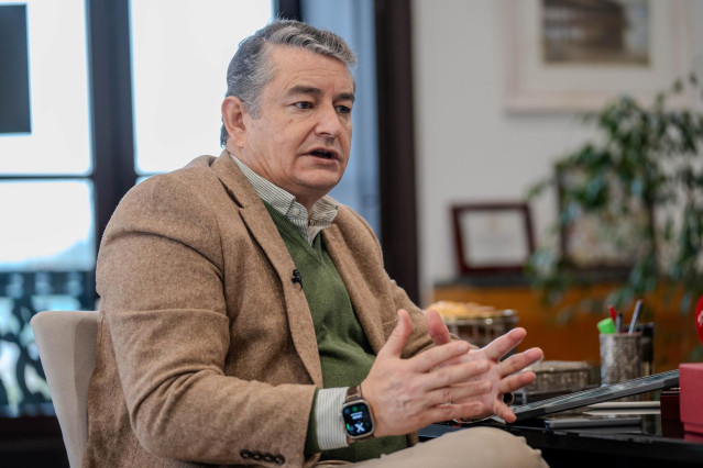 El consejero de Presidencia, Interior, Diálogo Social y Simplificación Administrativa, Antonio Sanz, durante la entrevista