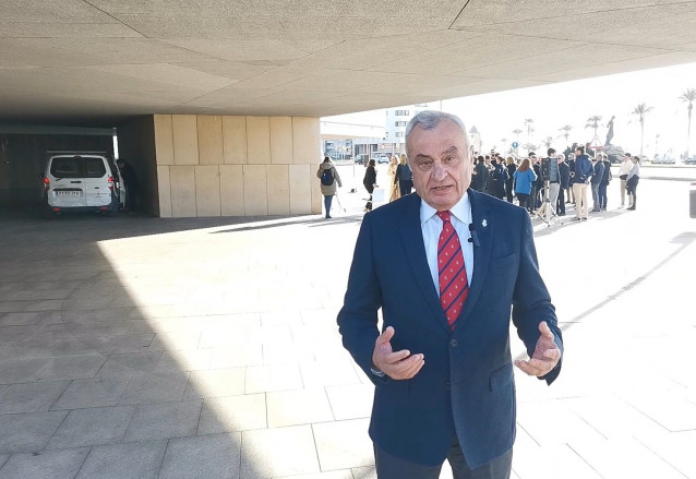 El portavoz de Vox en Cort, Fulgencio Coll, en el acto de inauguración de la Avenida Fèlix Pons