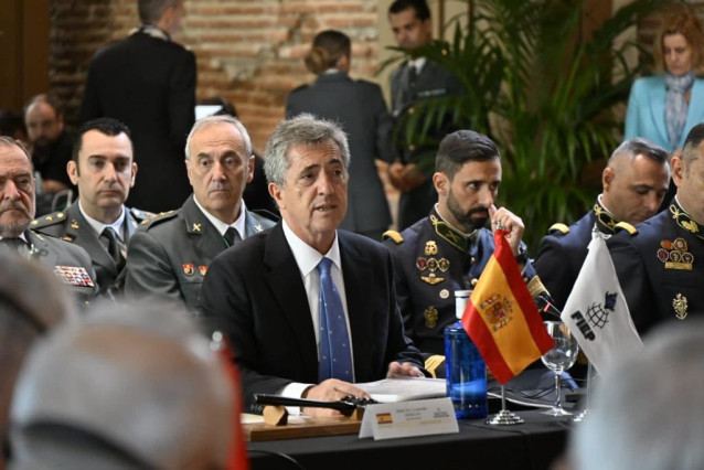 Archivo - El director de la Guardia Civil, Leonardo Marcos, en la cumbre de la FIEP de países con polícias con estatuto militar