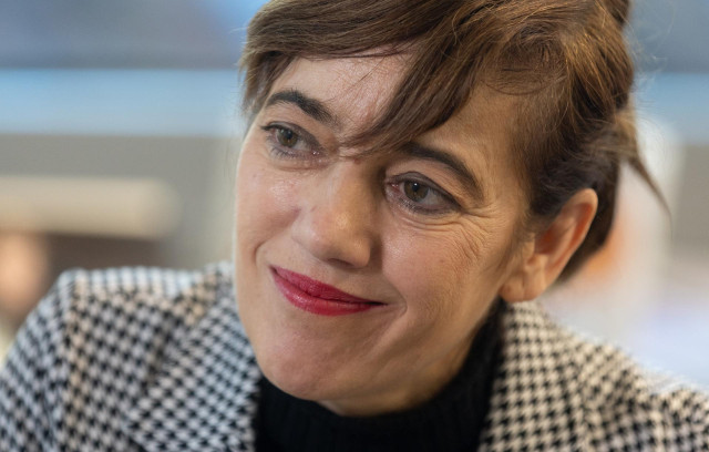 La portavoz de Sumar en el Congreso, Marta Lois, durante una entrevista para Europa Press, en el Congreso de los Diputados, a 21 de diciembre de 2023, en Madrid (España).
