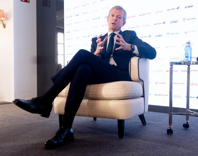 Rueda, durante el desayuno de Europa Press.