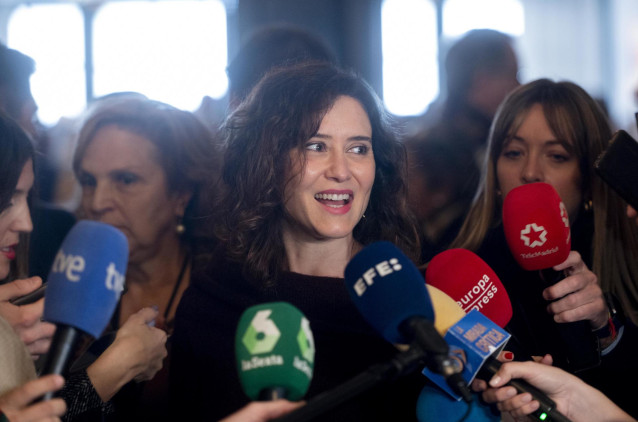 La presidenta de la Comunidad de Madrid, Isabel Díaz Ayuso,