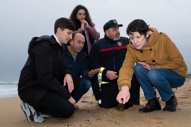 La portavoz nacional del BNG, Ana Pontón, en Corrubedo, Ribeira (A Coruña)