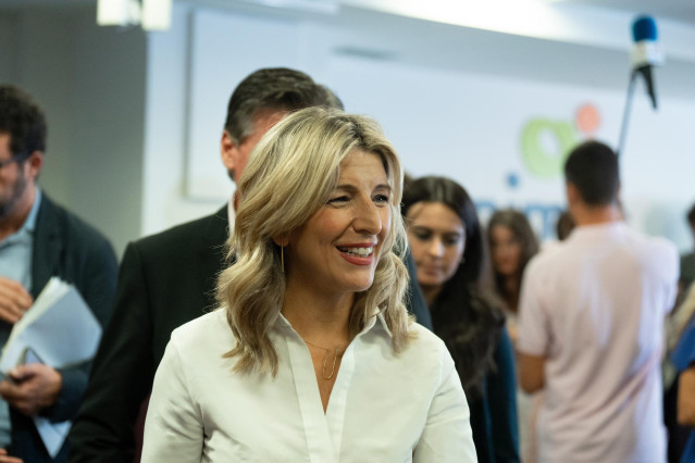 Archivo - La líder de Sumar, vicepresidenta y ministra de Trabajo y Economía Social. Yolanda Díaz