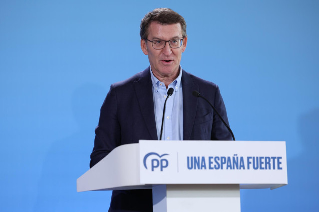 Archivo - El presidente del Partido Popular, Alberto Núñez Feijóo, interviene durante las jornadas del Comité de Dirección del PP, en el Hotel Cigarral El Bosque, a 13 de enero de 2024, en Toledo, Castilla La-Mancha (España). Esta intervención se encuadra