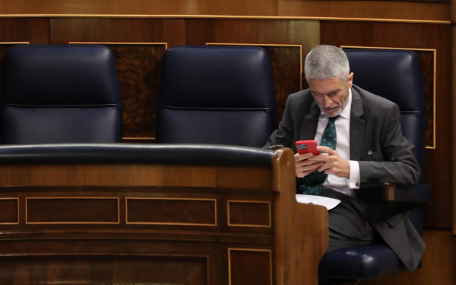 Archivo - El ministro del Interior, Fernando Grande-Marlaska, en una sesión plenaria