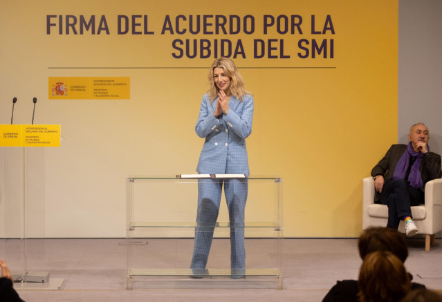 La vicepresidenta segunda del Gobierno y ministra de Trabajo y Economía Social, Yolanda Díaz