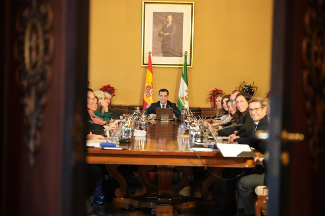 Reunión del Consejo de Gobierno andaluz presidida por Juanma Moreno. (Foto de archivo).