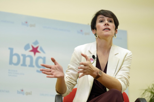 La portavoz nacional del BNG, Ana Pontón, candidata a la Presidencia de la Xunta el próximo 18 de febrero, en una entrevista con Europa Press en precampaña electoral.
