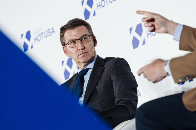 El presidente del PP, Alberto Núñez Feijóo, interviene en el X Foro de Innovación Turística Hotusa Explora.