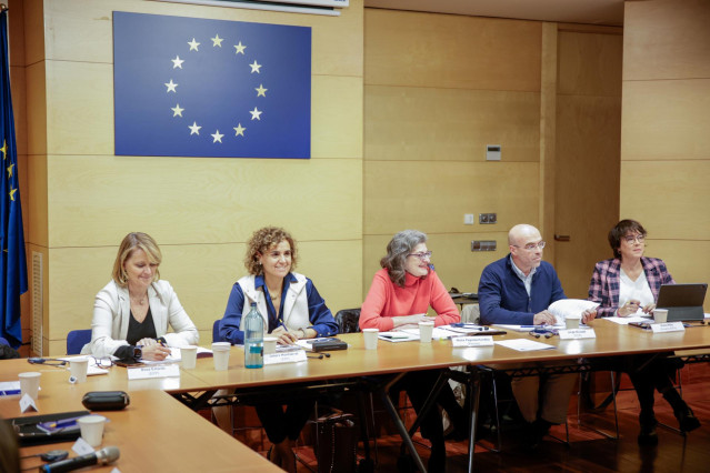 Archivo - (I-D) La secretaria general de la Delegación española del PPE, Rosa Estarás; la líder del PP en el Parlamento Europeo, Dolors Montserrat; la diputada al Parlamento Europeo, Maite Pagazaurtundúa; el vicepresidente de Acción Política y eurodiputad