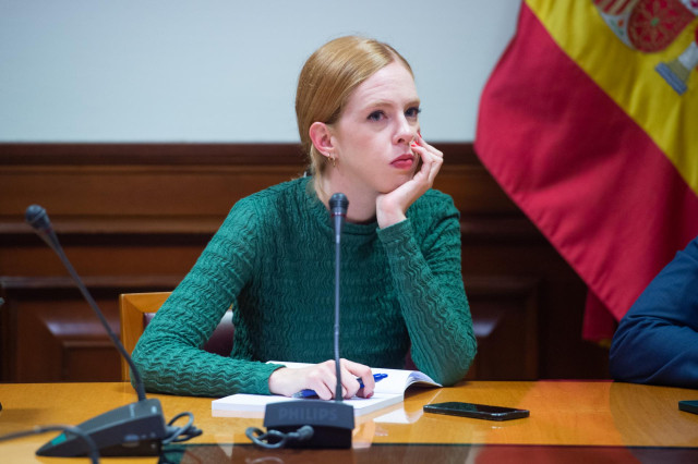 Archivo - La secretaria Organización de Podemos , Lilith Verstrynge, durante una reunión con asociaciones que han lanzado el manifiesto 'Save Lives in Gaza', en el Edificio de Ampliación I del Congreso de los Diputados, a 17 de octubre de 2023, en Madrid