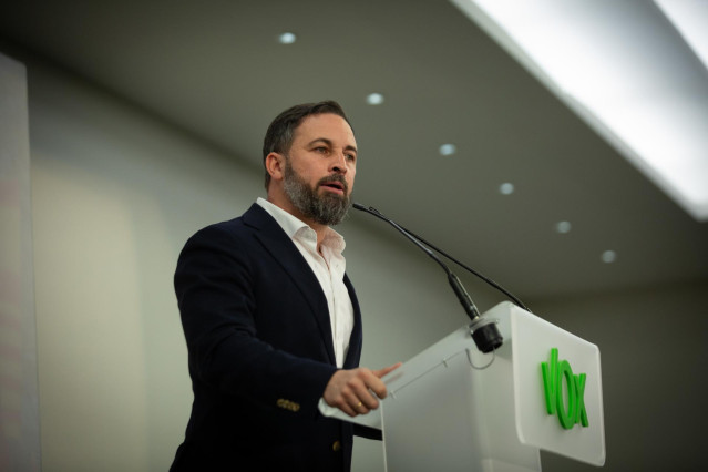 Archivo - El líder de Vox, Santiago Abascal