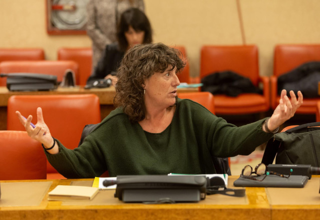 La portavoz adjunta de ERC, Teresa Jordà, en una comparecencia