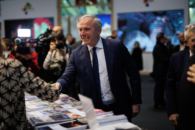 El presidente del Gobierno de Aragón, Jorge Azcón, participa en los actos con motivo del Día de Aragón en Fitur 2024, en IFEMA Madrid, a 26 de enero de 2024, en Madrid, (España).