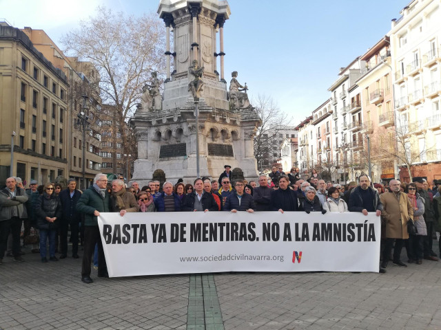 Concentración silenciosa en contra de la amnistía.