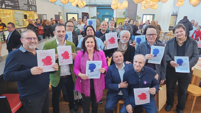 Acto del BNG en Suiza, con Ana Miranda