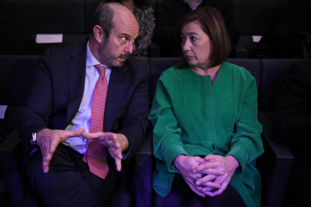El presidente del Senado, Pedro Rollán, del PP, y la presidenta del Congreso, la socialista Francina Armengol