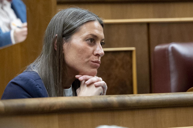 La portavoz de Junts en el Congreso de los Diputados, Miriam Nogueras, durante la sesión plenaria sobre la proposición de ley de amnistía.