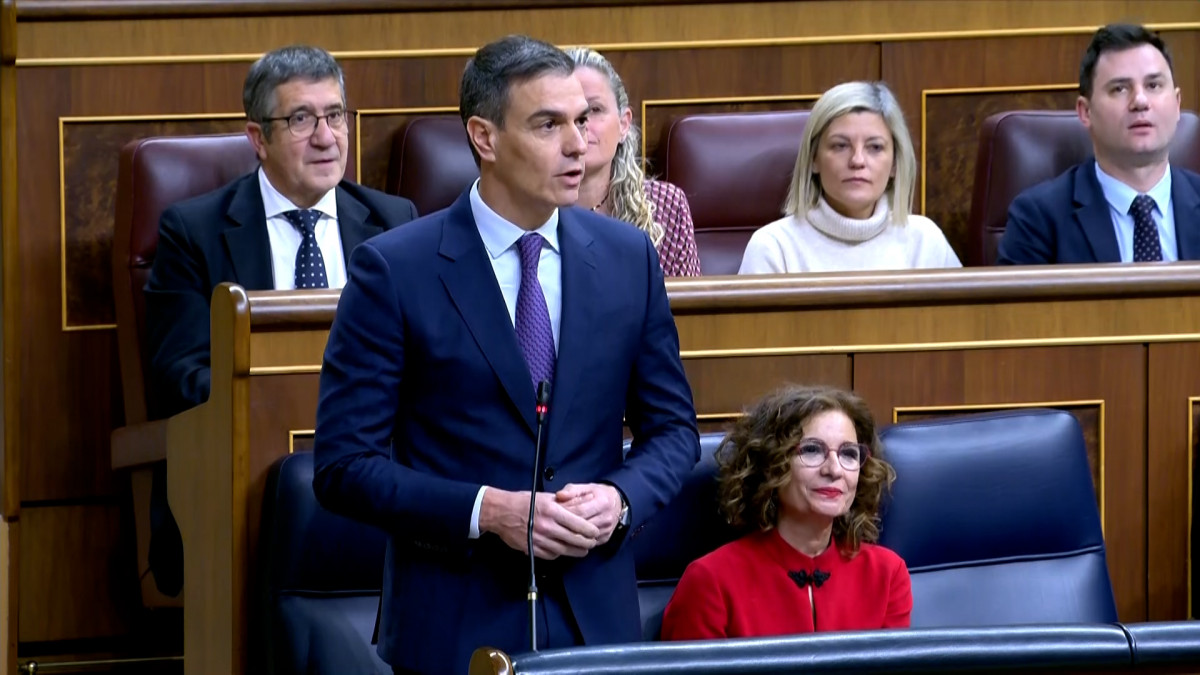 Su00e1nchez en el pleno del Congreso en una imagen de EP