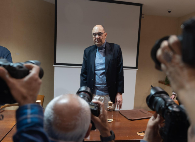 Alejo Vidal-Quadras, a su llegada a una rueda de prensaen la Asociación de la Prensa de Madrid