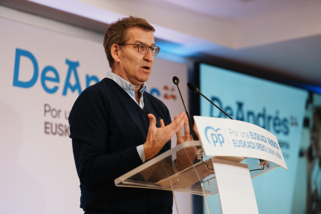 El presidente del PP, Alberto Núñez Feijóo