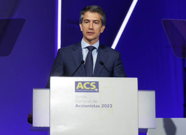 Archivo - El consejero delegado del grupo ACS, Juan Santamaría, interviene durante la Junta General de Accionistas del Grupo ACS,  a 5 de mayo de 2023, en Madrid (España). Durante la Junta General de Accionistas, se ha vuelto a ratificar la evolución de l