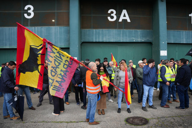 Inicio de la marcha de agricultores en Sevilla.