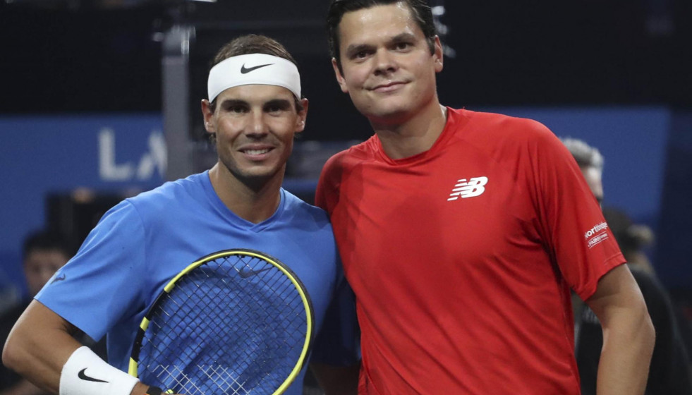 EuropaPress 2385430 rafael nadal team europe and milos raonic team world during the laver cup