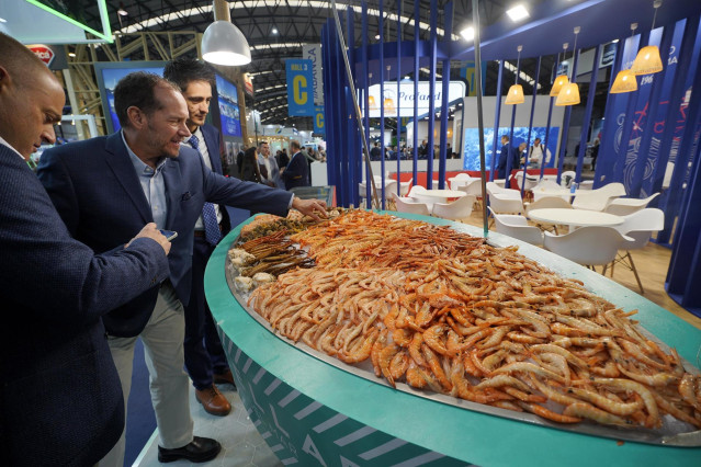 Archivo - Marisco durante la inauguración de la XXIV Feria de Productos del Mar Congelados en el Instituto Feiral de Vigo-IFEVI, a 3 de octubre de 2023, en Vigo